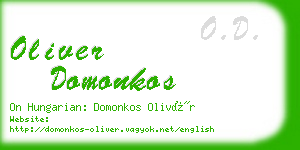 oliver domonkos business card